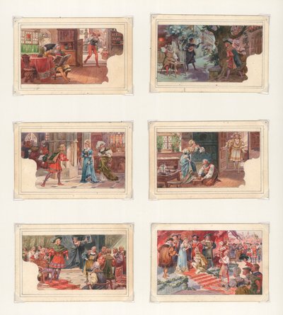 Obra original para un conjunto de tarjetas Liebig: Wagner, Die Meistersinger de European School