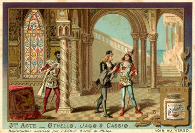 Othello escucha a Iago y Cassio de European School