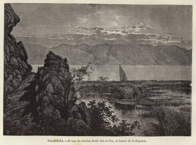 El mar de Galilea desde Ain-et-Tin, la fuente de la Higuera de European School