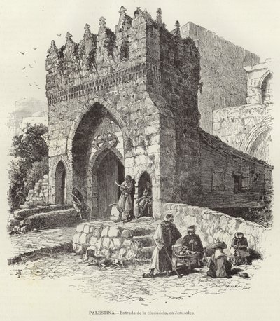 Palestina, Entrada de la ciudadela, en Jerusalén de European School