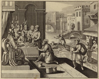 Parábola de los Talentos (grabado) de European School