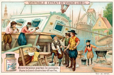 Pedro el Grande trabajando como constructor de barcos en los Países Bajos de European School