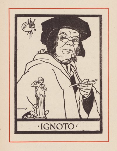 Retrato de un artista italiano desconocido (litografía) de European School
