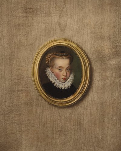 Retrato de una joven princesa (litografía en color) de European School