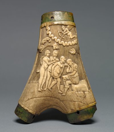 Frasco de pólvora, c.1550-80 de European School