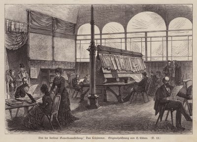 Sala de lectura en la Exposición de Comercio e Industria de Berlín, Alemania de European School
