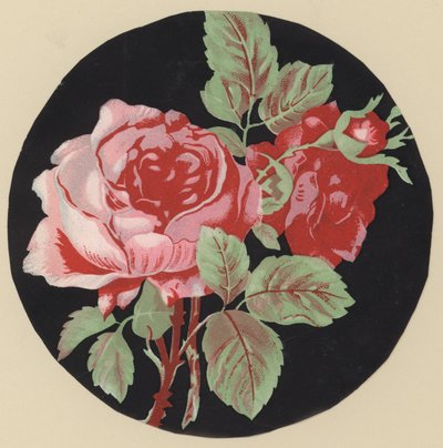 Rosa (litografía en color) de European School