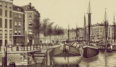 Rotterdam: The Geldersche Kade (litografía) de European School