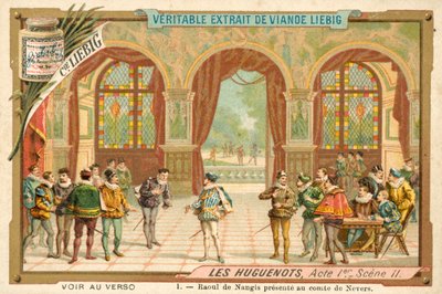 Escena de la ópera Los hugonotes de Giacomo Meyerbeer de European School
