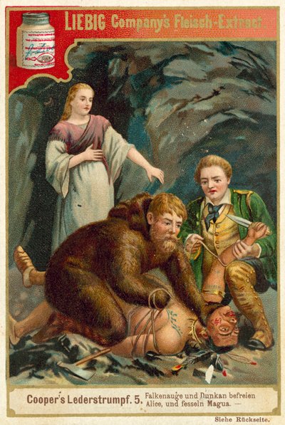 Escena de El último de los mohicanos, de James Fenimore Cooper de European School