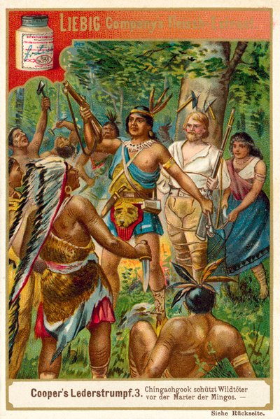 Escena de El cazador de ciervos, de James Fenimore Cooper de European School