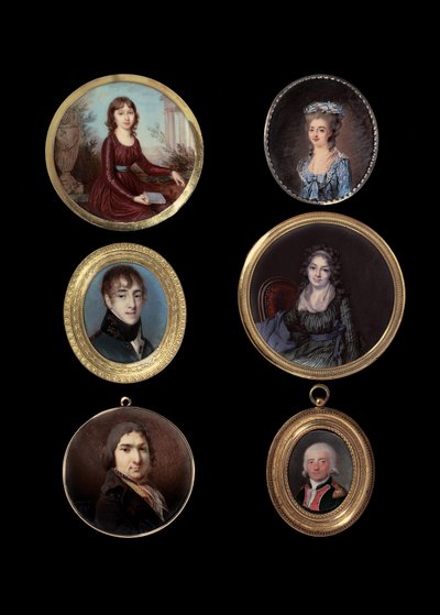 Seis miniaturas de varios artistas de European School