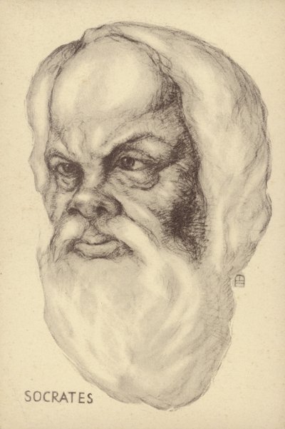 Sócrates (c469 a.C.-399 a.C.), filósofo de la Antigua Grecia (litografía) de European School