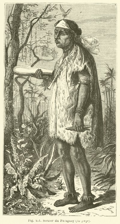 Hechicero de Paraguay (grabado) de European School