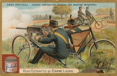 Armas especiales, tarjeta Liebig, principios del siglo XX (cromo) de European School