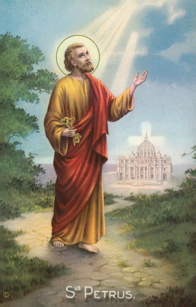 San Pedro (litografía en color) de European School