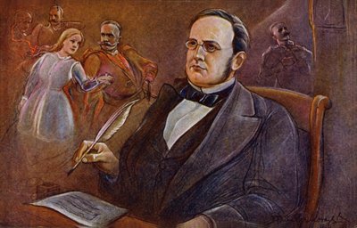 Stanislaw Moniuszko, compositor polaco y bielorruso (litografía en color) de European School