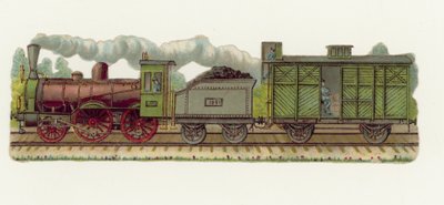 Tren de vapor (cromolito) de European School