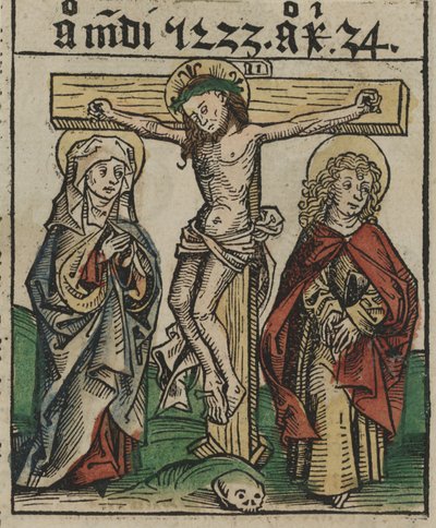 La Crucifixión, finales del siglo XV de European School