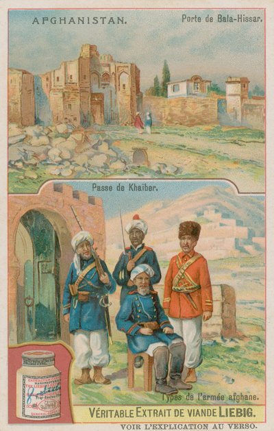 La puerta de Bala Hissar y el paso de Khyber con soldados afganos de European School