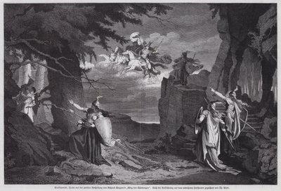 La cabalgata de las valquirias, escena de Die Walküre, la segunda ópera de Der Ring des Nibelungen de Richard Wagner, representada en el Teatro Nacional de Múnich de European School