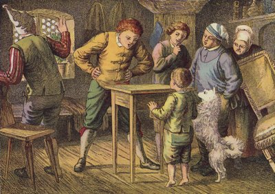 Los tres hermanos (litografía en color) de European School