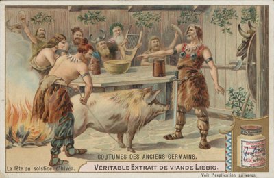 La fiesta del solsticio de invierno (chromolitho) de European School