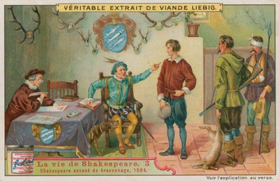 El joven Shakespeare acusado de caza furtiva, 1584 de European School