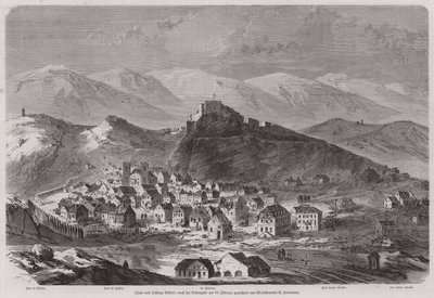 Ciudad y fortaleza de Belfort, Francia, después de su rendición a los alemanes sitiadores, Guerra Franco-Prusiana de European School