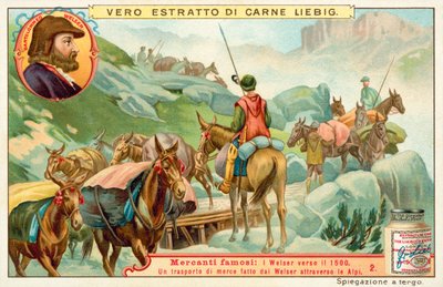 Transporte de mercancías realizado por Bartolomeus Welser a través de los Alpes de European School