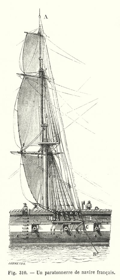 Un pararrayos de barco francés de European School