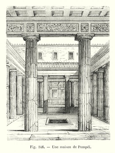 Una casa de Pompeya (grabado) de European School