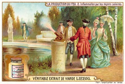 Usando los rayos del sol para encender un fuego de European School