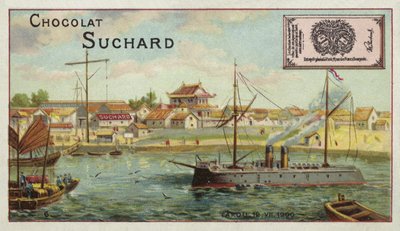Buque de guerra en Taku, China, Rebelión de los Bóxers, 1900 de European School