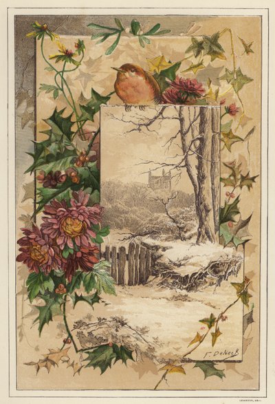 Invierno (litografia en color) de European School