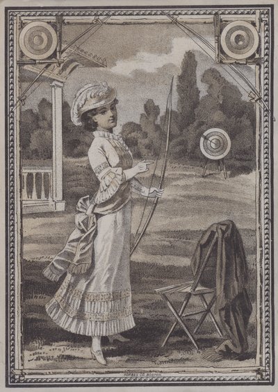 Mujer haciendo tiro con arco de European School