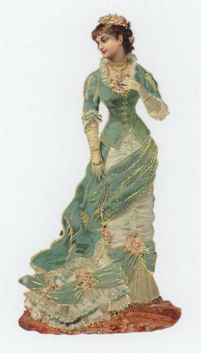 Mujer con vestido victoriano de European School