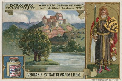 Wurtemberg: el castillo de Wirtemberg y Ulrico I, conde de Wurtemberg, 1260 de European School