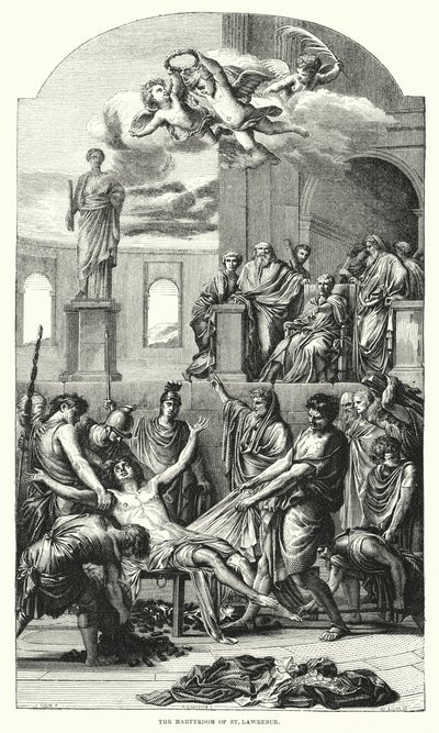 El Martirio de San Lorenzo de Eustache (after) Le Sueur