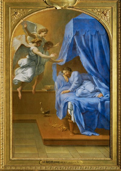 Le songe de Saint Bruno - El sueño de San Bruno ... de Eustache (studio of) Le Sueur