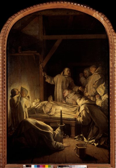 Vida de San Bruno: La muerte de San Bruno el 6/10/1101 de Eustache Le Sueur