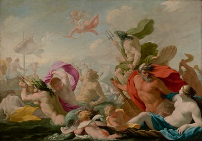 Dioses Marinos Rindiendo Homenaje al Amor, c.1636-8 de Eustache Le Sueur