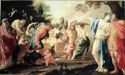 Poliphilus en el triunfo de Baco, 1637-38 de Eustache Le Sueur