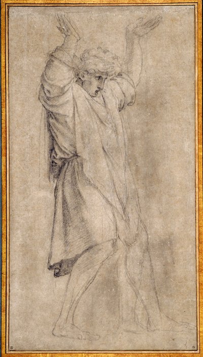 Estudio para Marco Curcio, figura legendaria de la Antigua Roma de Eustache Le Sueur