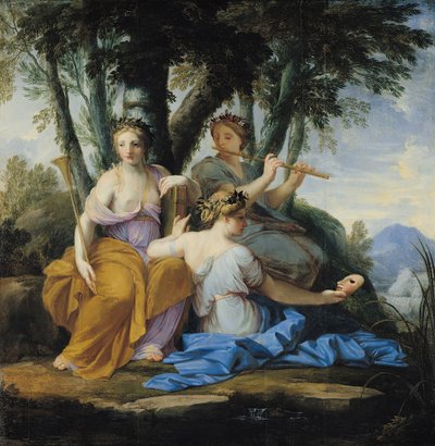 Las Musas, Clio, Euterpe y Thalia, c.1652-55 de Eustache Le Sueur