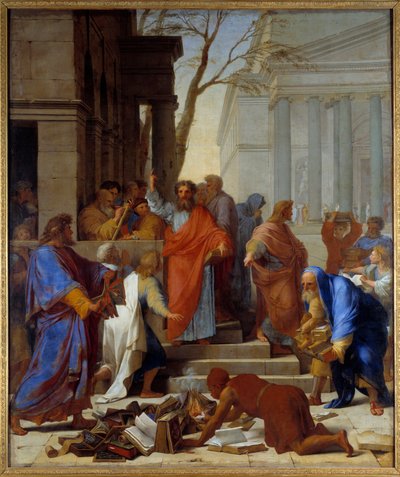 La predicción de San Pablo a Éfeso (detalle) de Eustache Le Sueur
