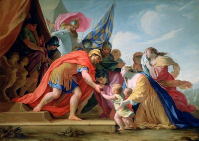 Volumnie y Véturie frente a Coriolano de Eustache Le Sueur