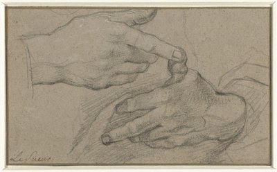 Estudio de dos manos de Eustache Lesueur