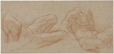 Dos estudios de un hombre desnudo reclinado de Eustache Lesueur