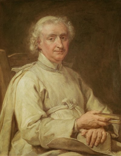 Retrato de un canónigo sosteniendo un libro de Eustache Restout